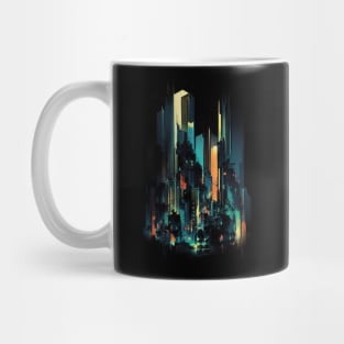 Big City Night Abstract Mug